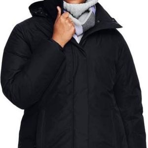 Lands’ End Commuter Long Down Coat Black
